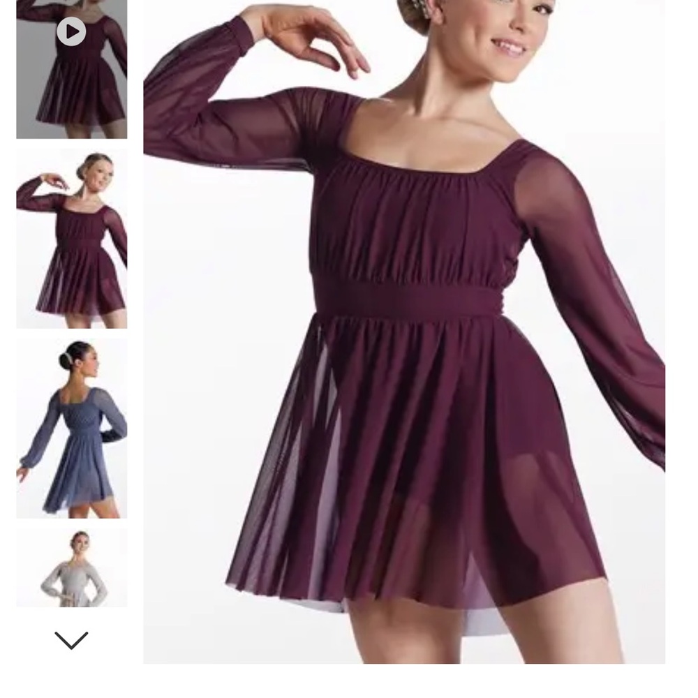 Weissman Thinking About Burgundy Dance Dress